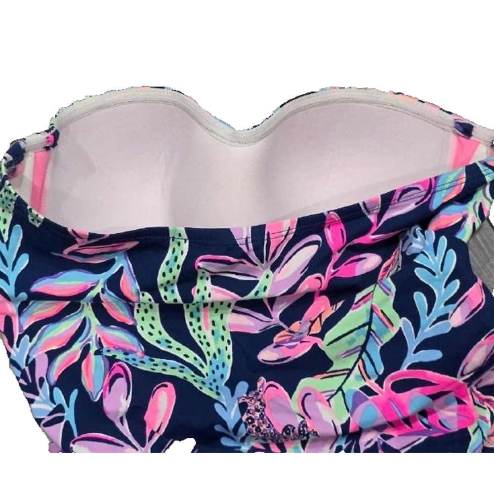 LILLY PULITIZER TANKINi TOP Swim Oyster Bay Navy Sz 4 A004895 - Picture 5 of 11